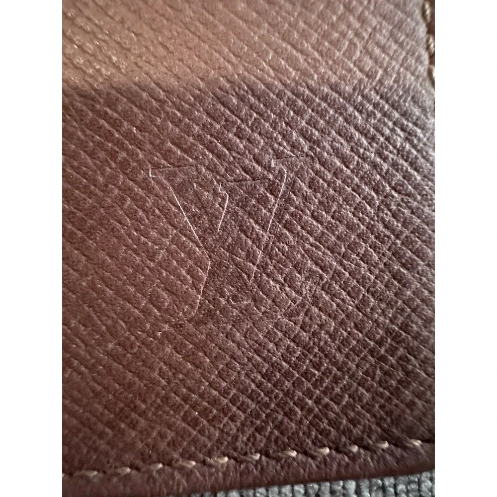 Louis Vuitton Brown Taiga Card/Passport document holder Wallet